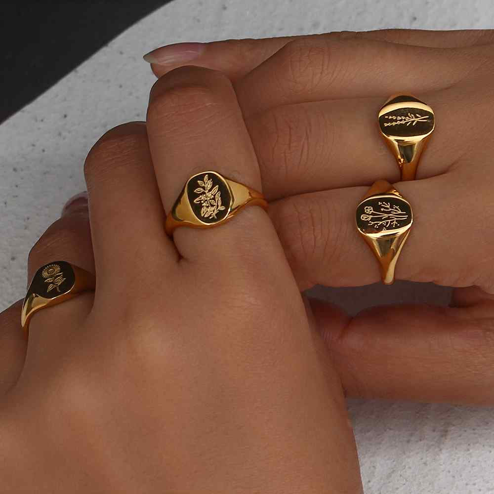 Anillo sello lavanda
