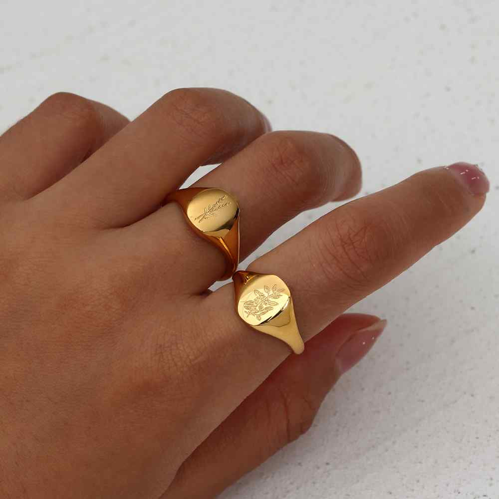 Anillo sello lavanda