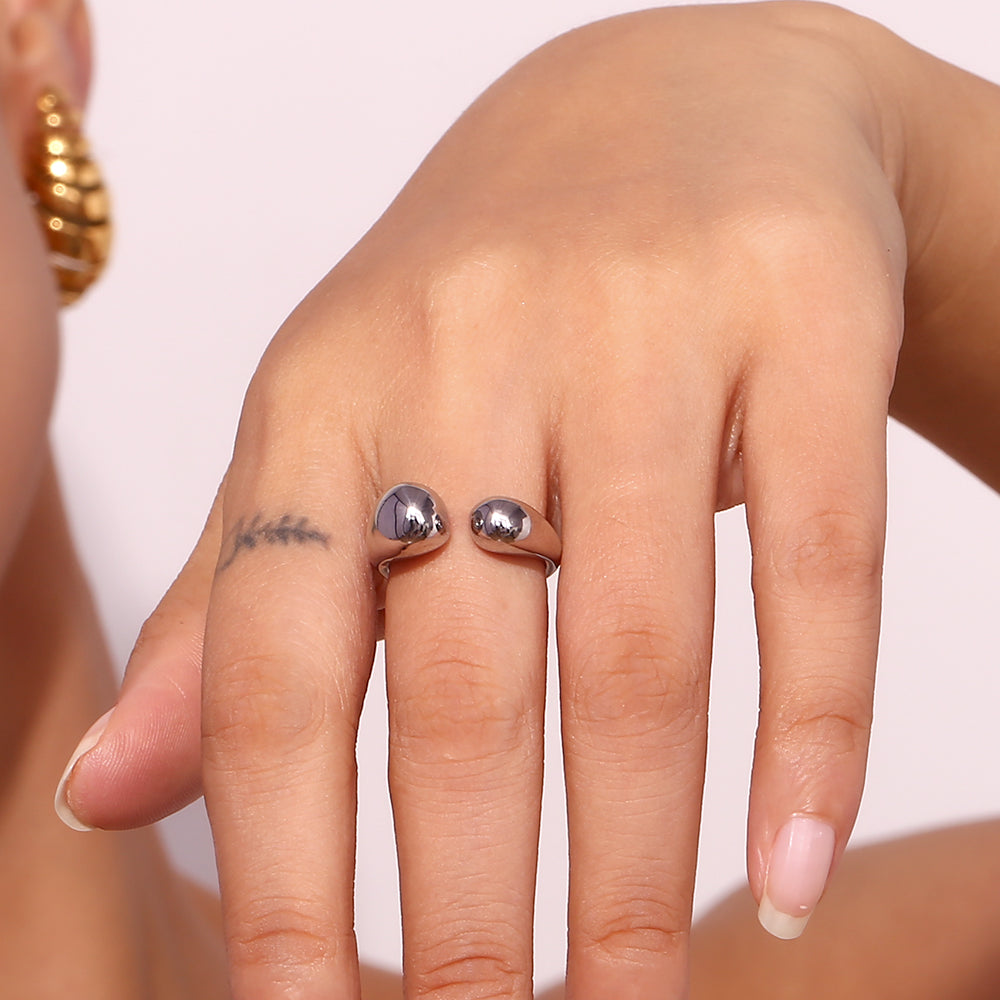 Anillo acero abierto