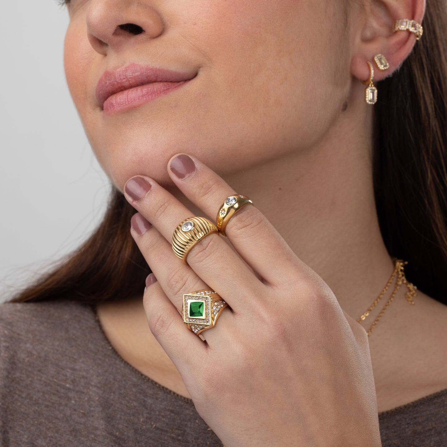 Anillo acero XL rombo