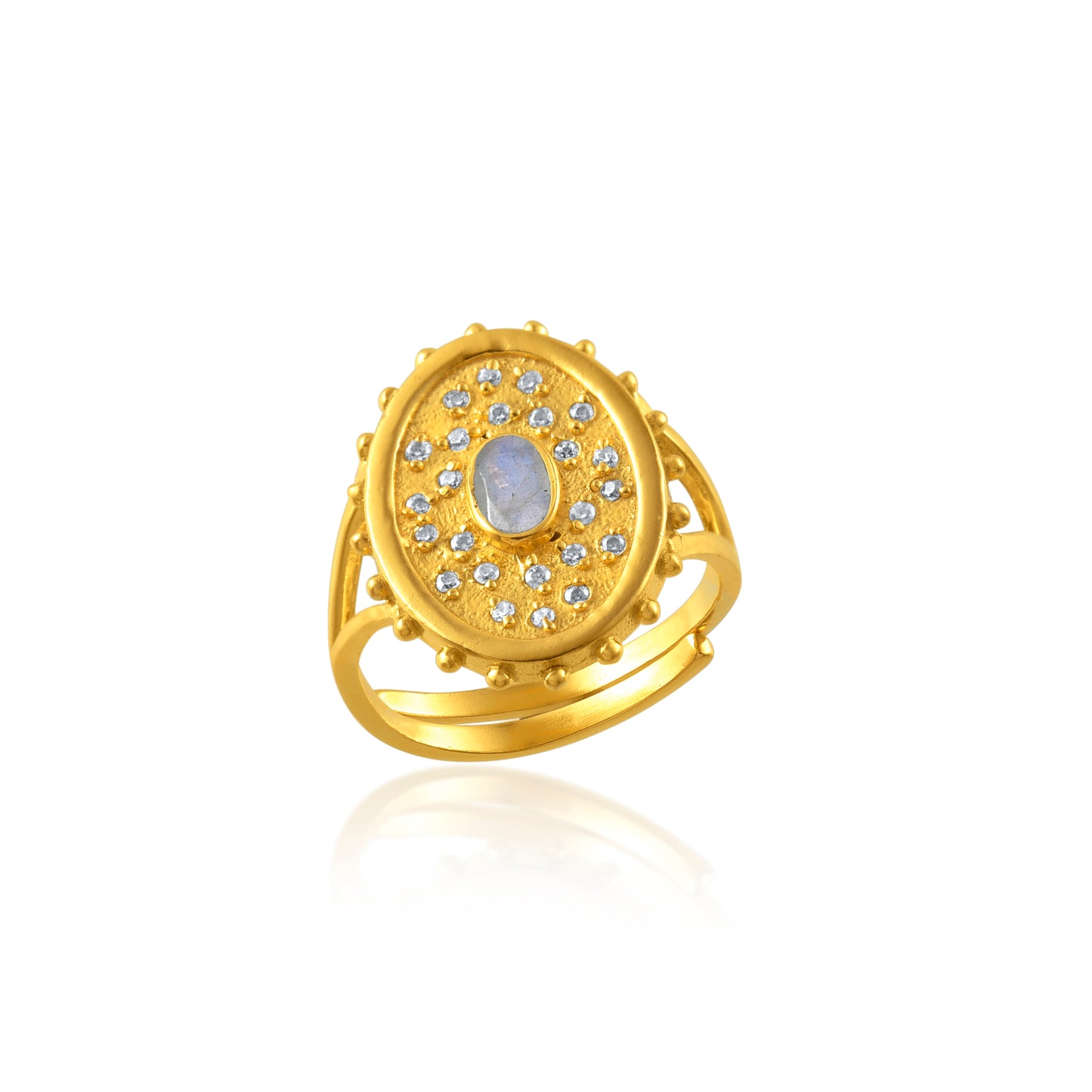 Anillo ajustable ojo mineral