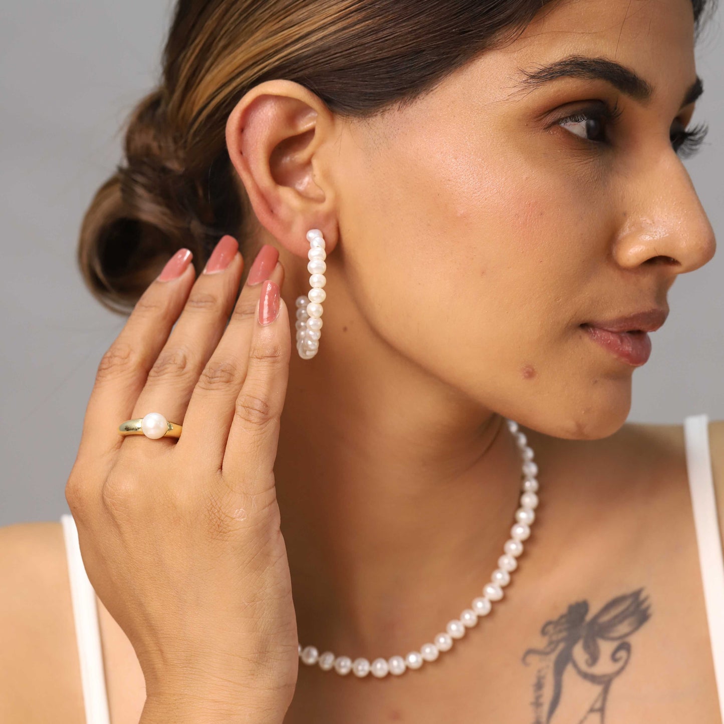 Anillo perla cultivada