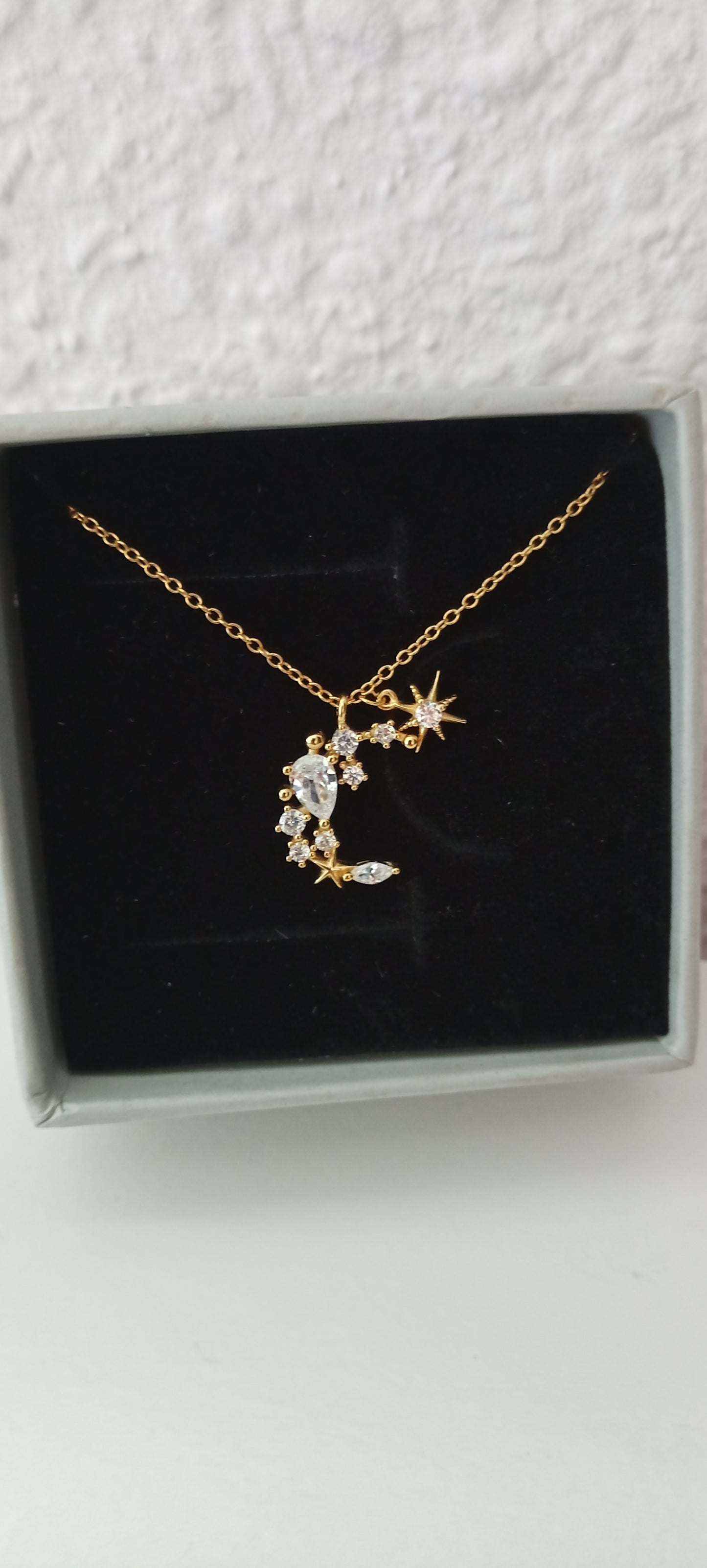 Collar luna estrella circonitas