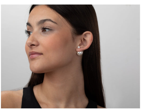 Pendientes doble perla