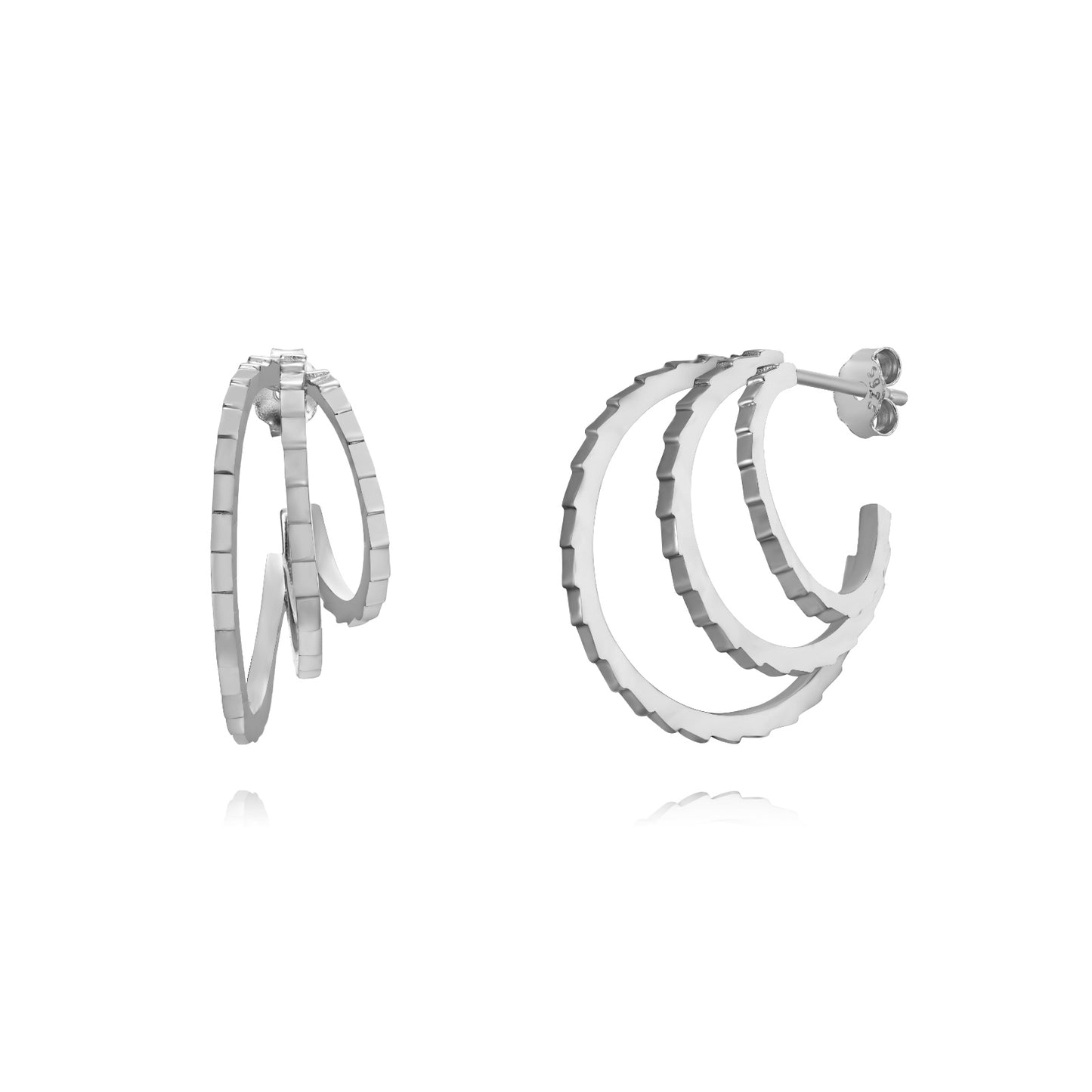 Pendientes triple capucha