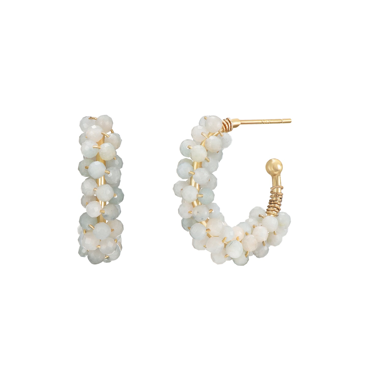 Pendientes aro minerales (elige color)