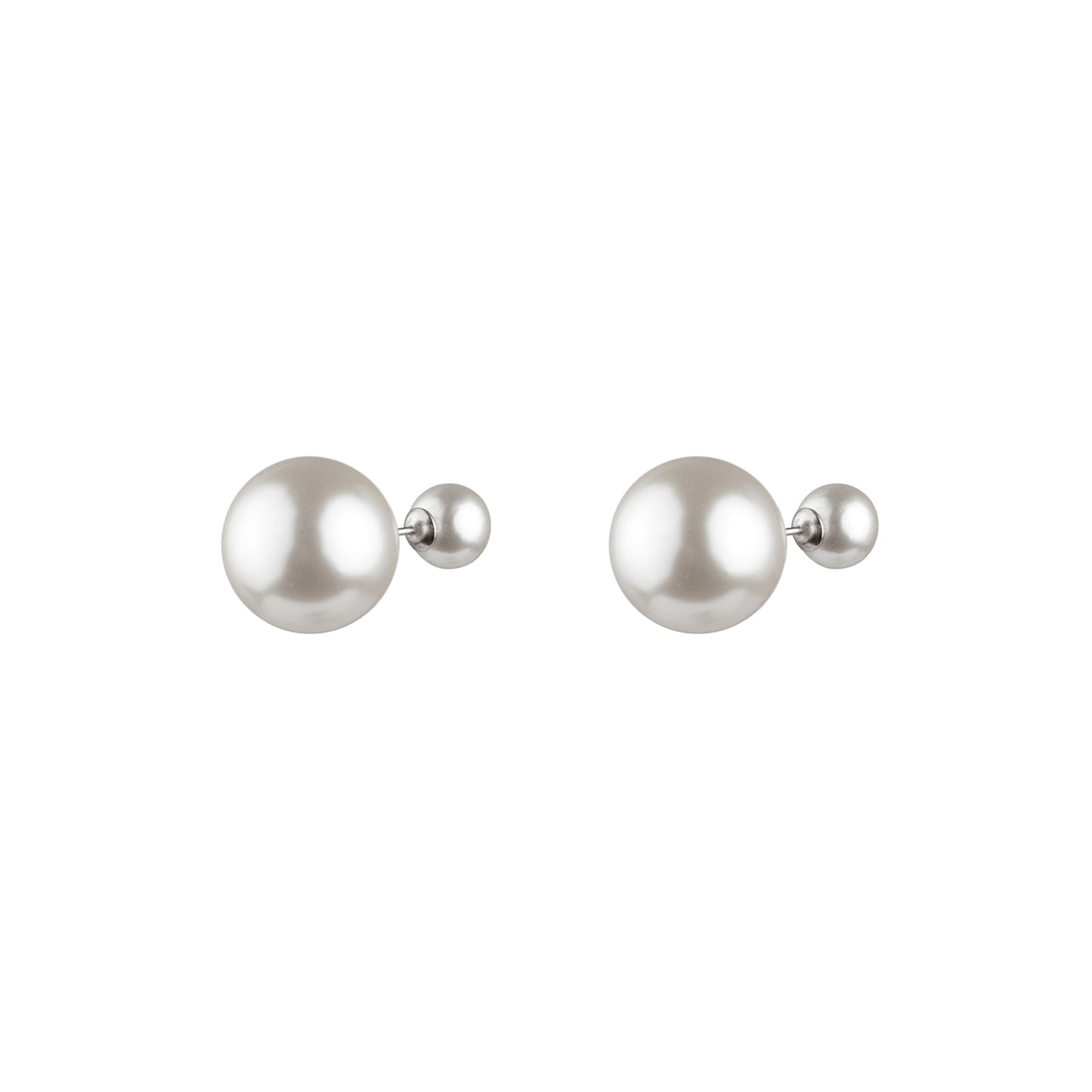 Pendientes doble perla