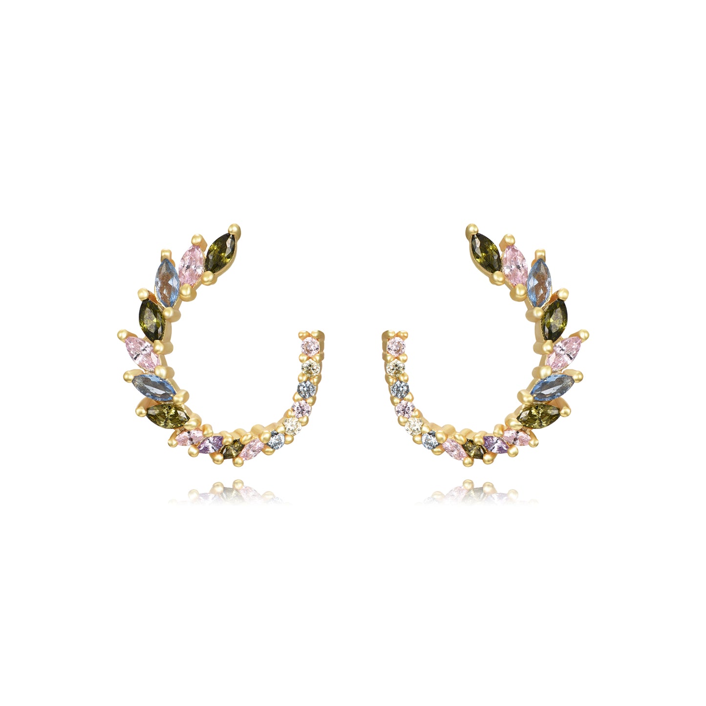 Pendientes corona circonitas