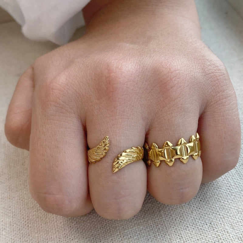 Anillo abierto alas