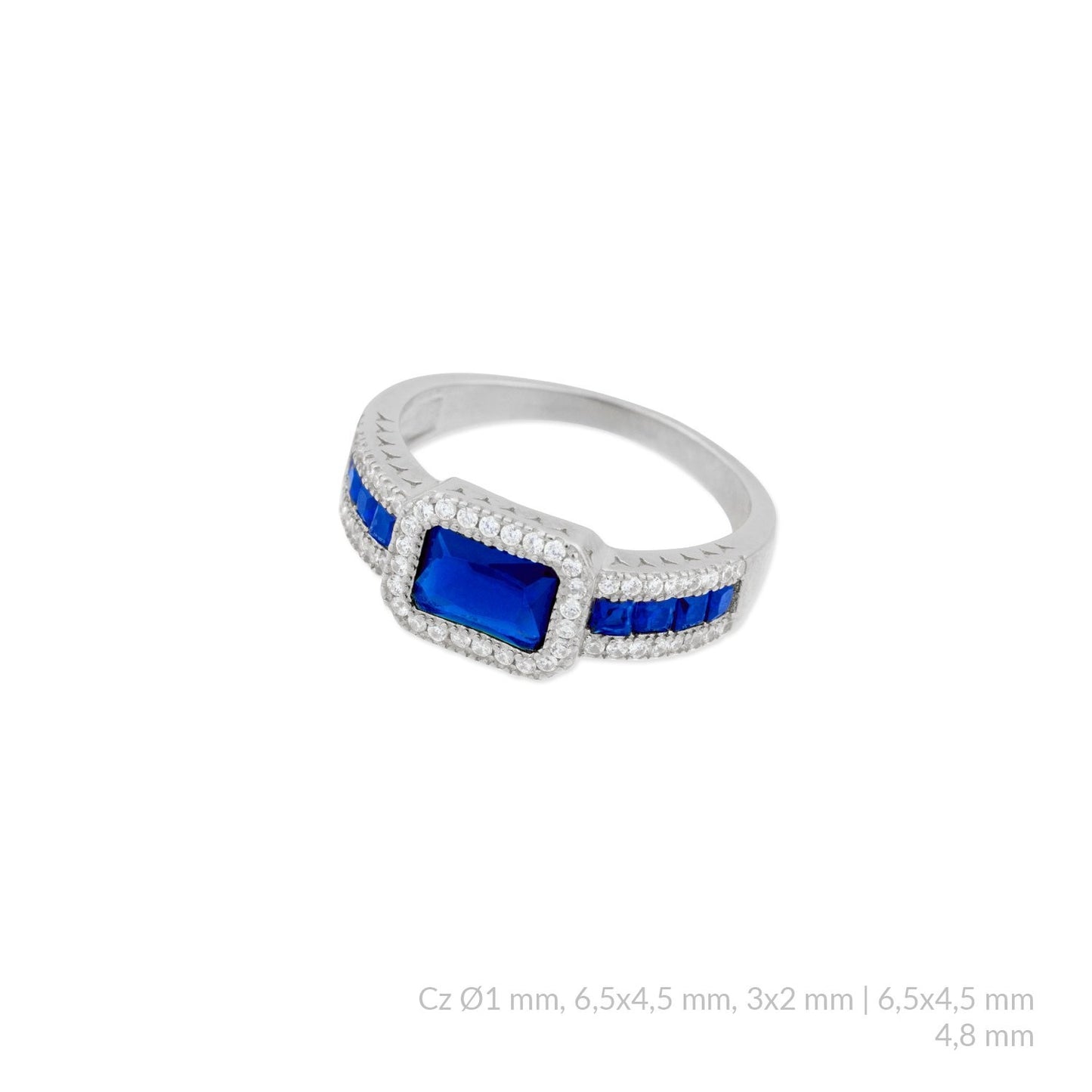 Anillo vintage azul