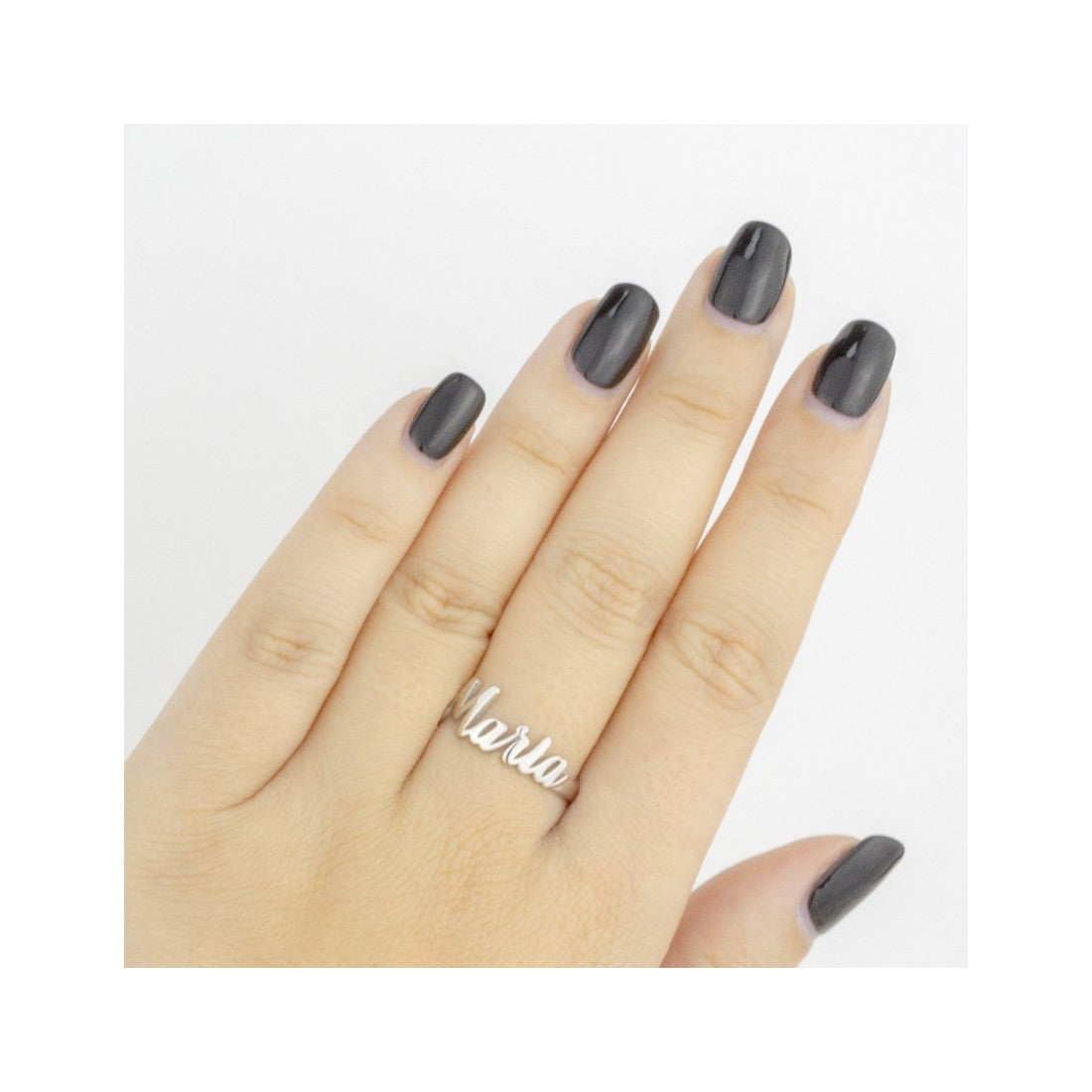 Anillo personalizado nombre plata