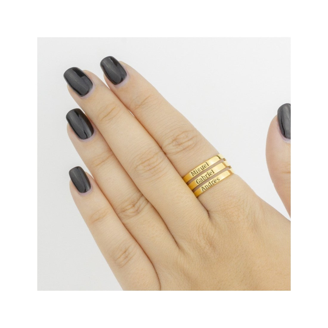Anillo personalizado triple