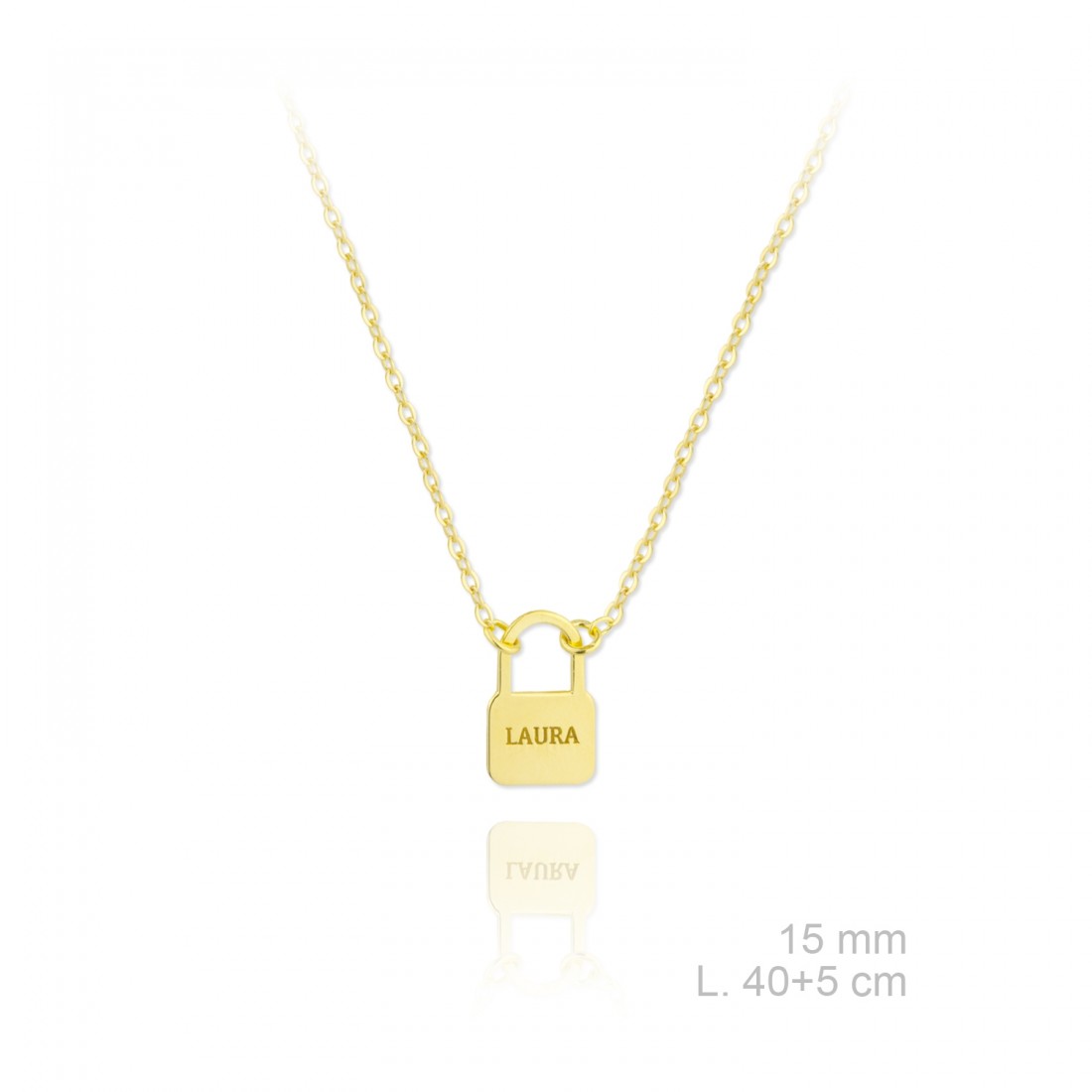 Collar personalizado candado pequeño