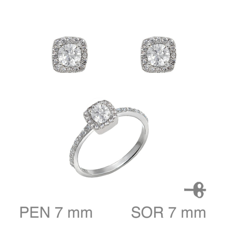 Conjunto circonitas blanca