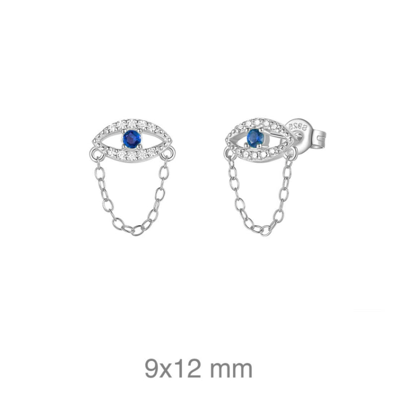Pendientes ojo cadena
