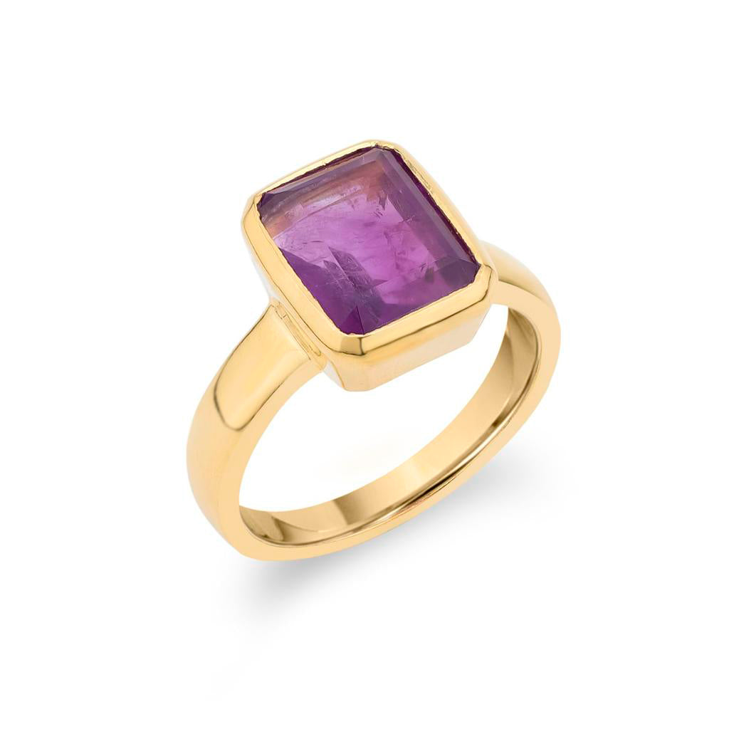 Anillo cuadrado mineral (elige color)