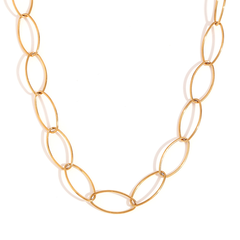 Collar largo oval