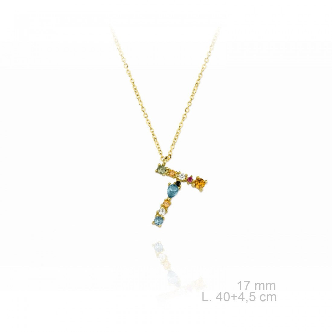 Collar inicial grande colores