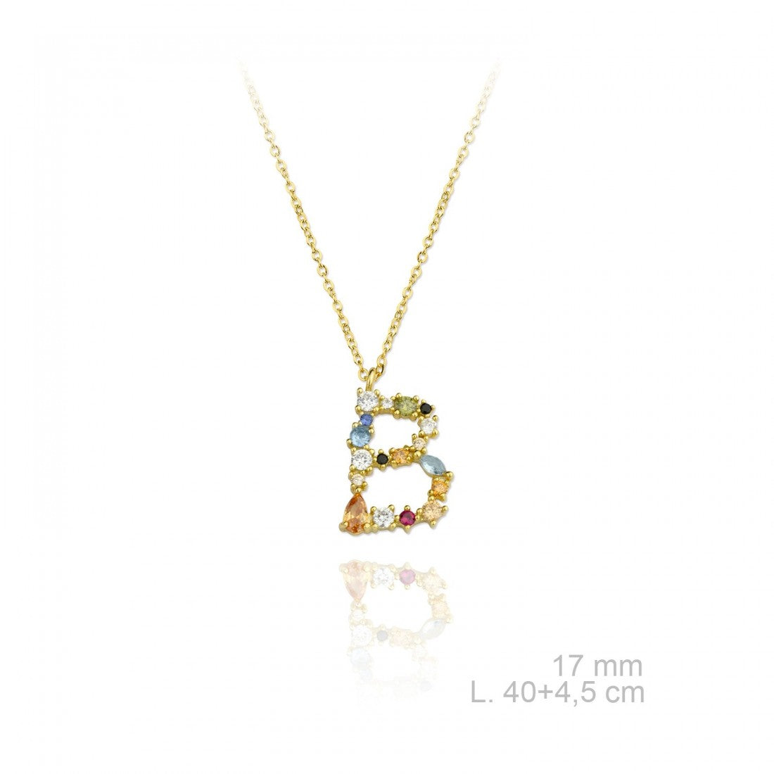 Collar inicial grande colores