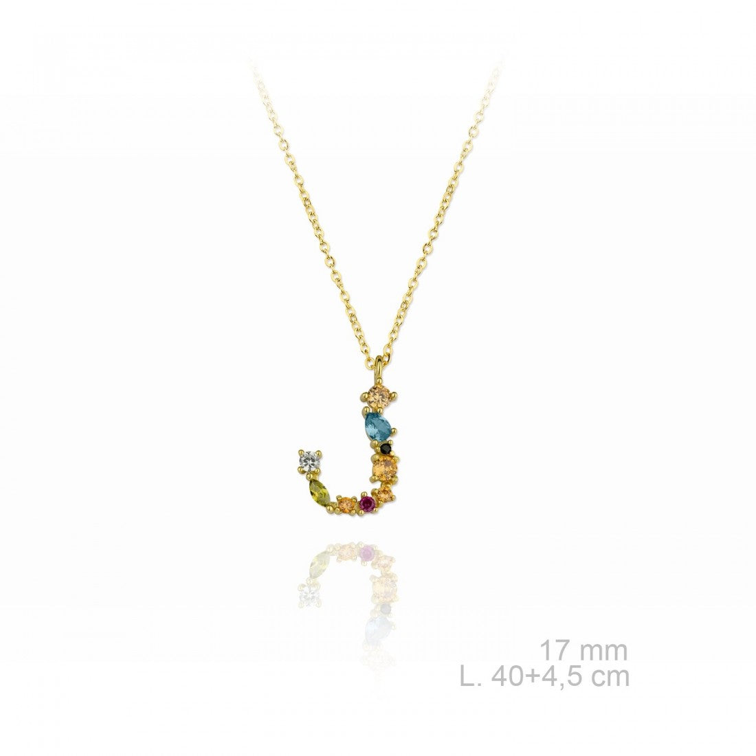 Collar inicial grande colores