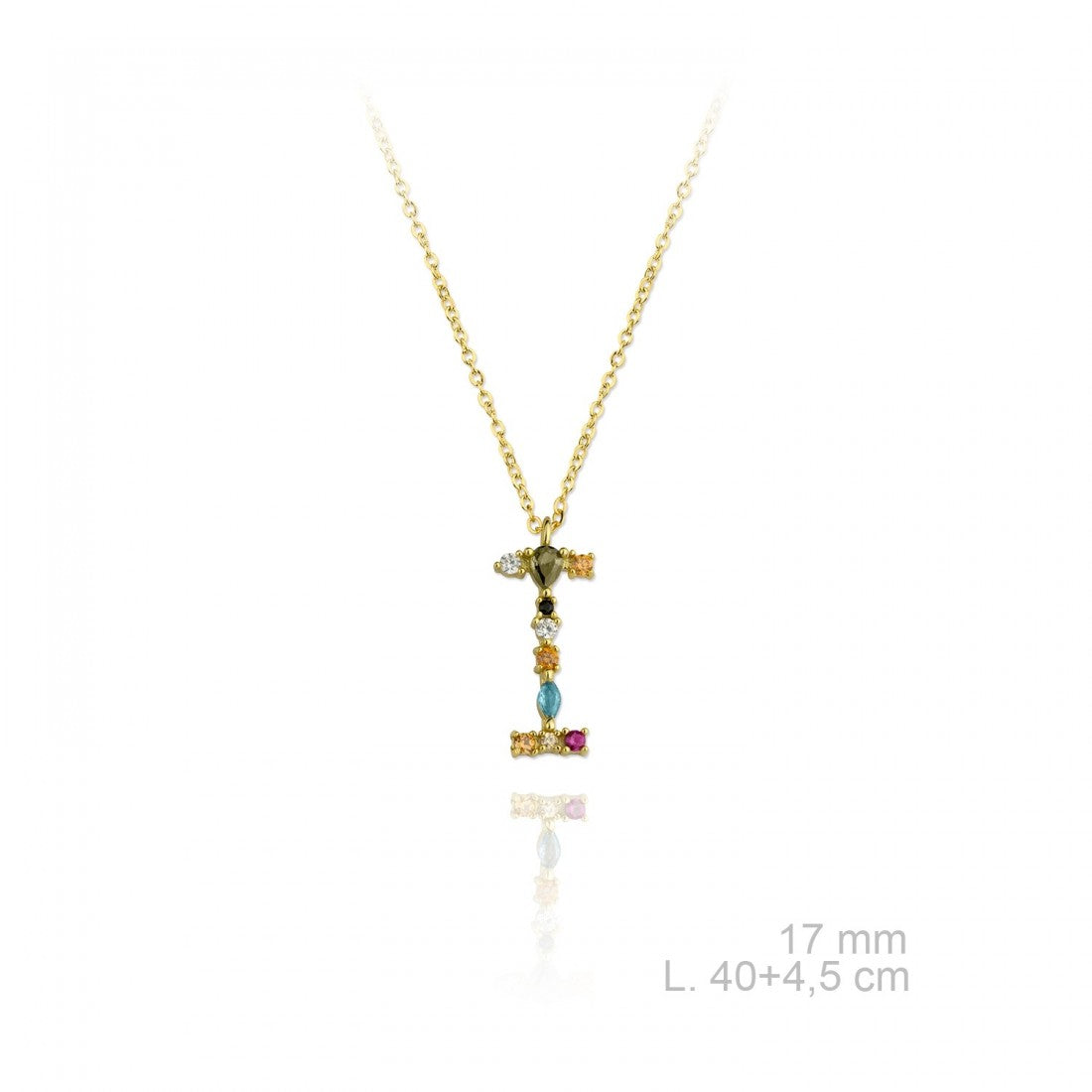 Collar inicial grande colores