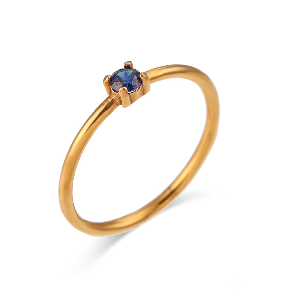 Anillo circonita mes nacimiento (elige color)