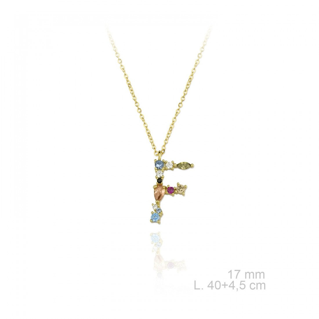 Collar inicial grande colores
