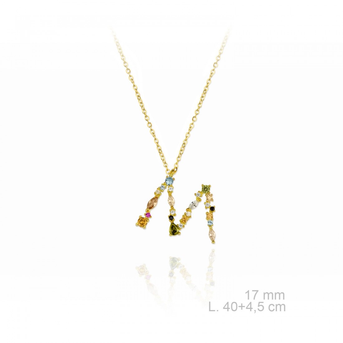 Collar inicial grande colores