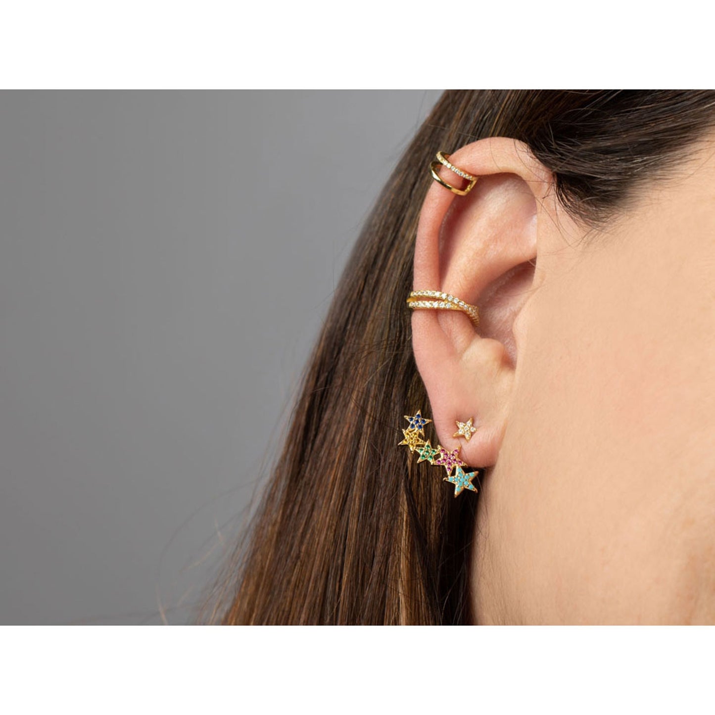 Pendiente Earcuff cruzado