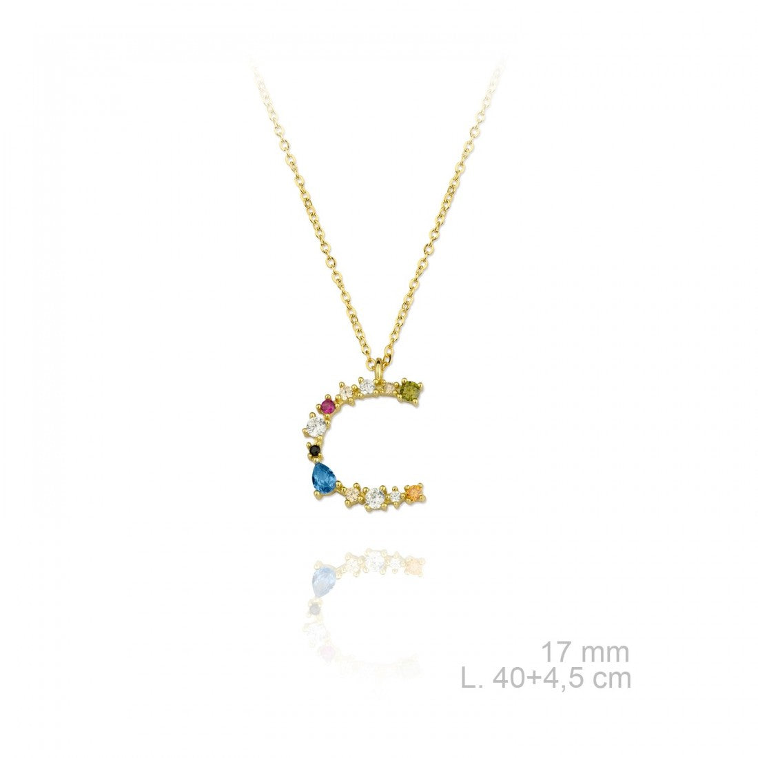 Collar inicial grande colores