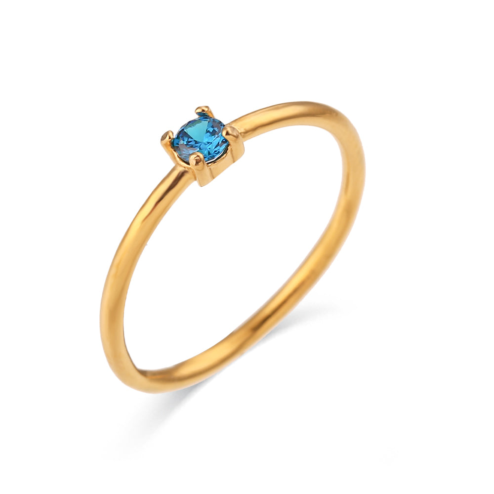 Anillo circonita mes nacimiento (elige color)