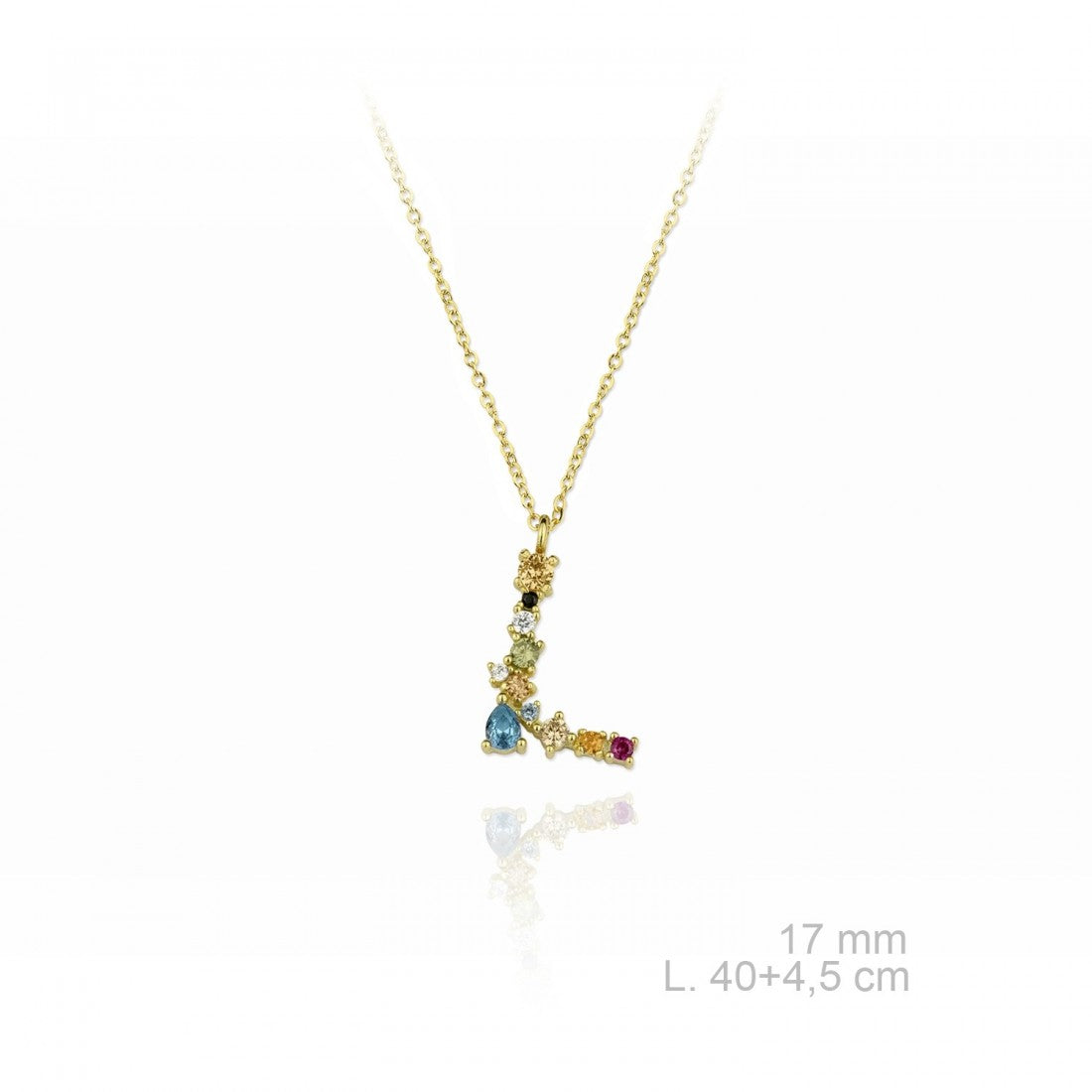 Collar inicial grande colores