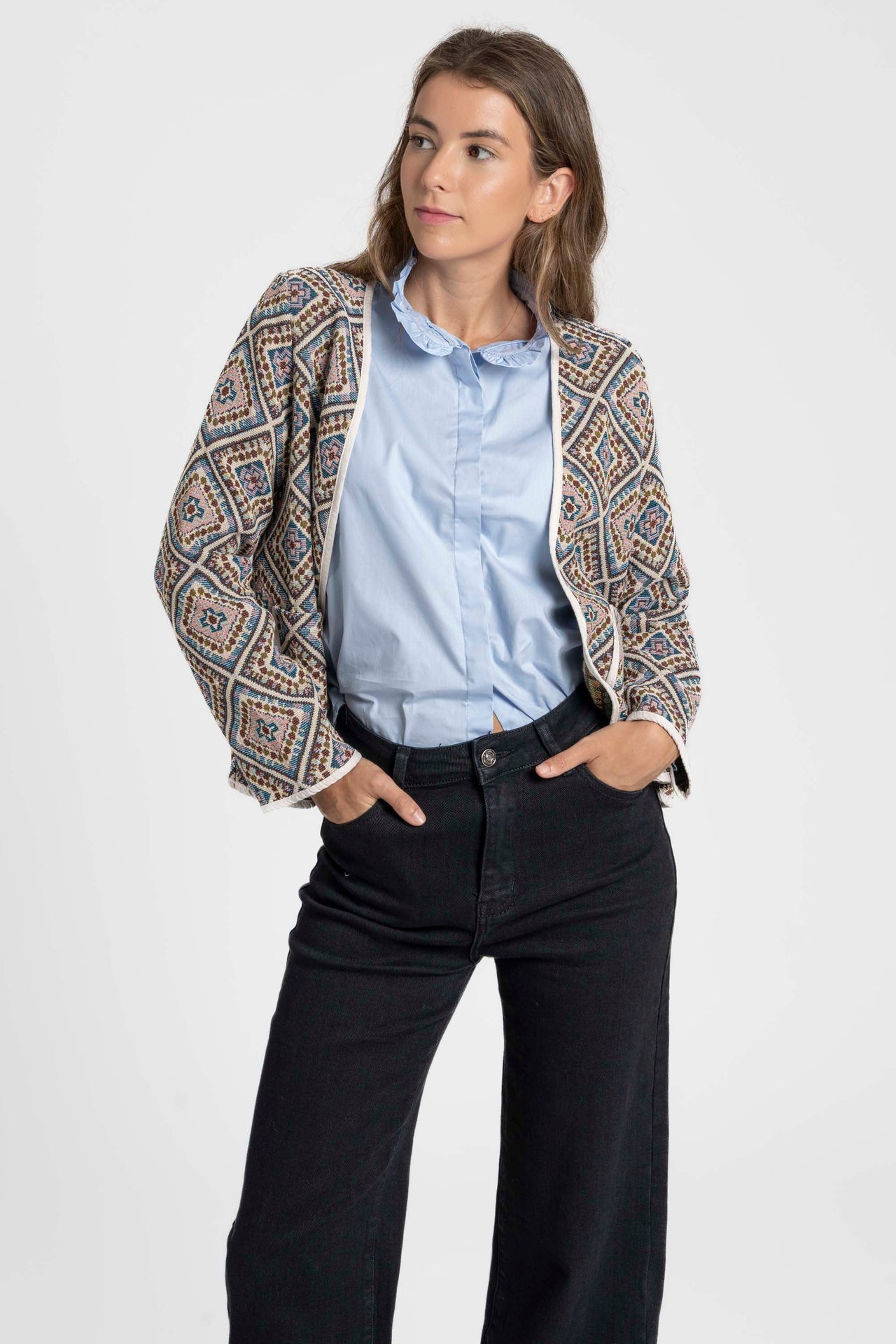 Chaqueta estampada boho