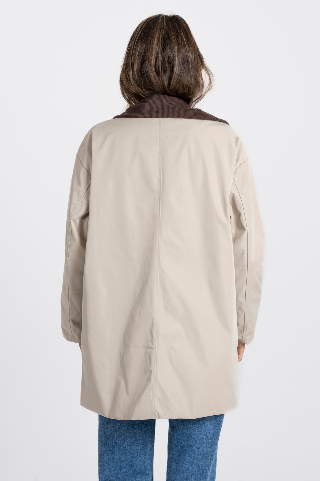 Chaqueta bicolor beige