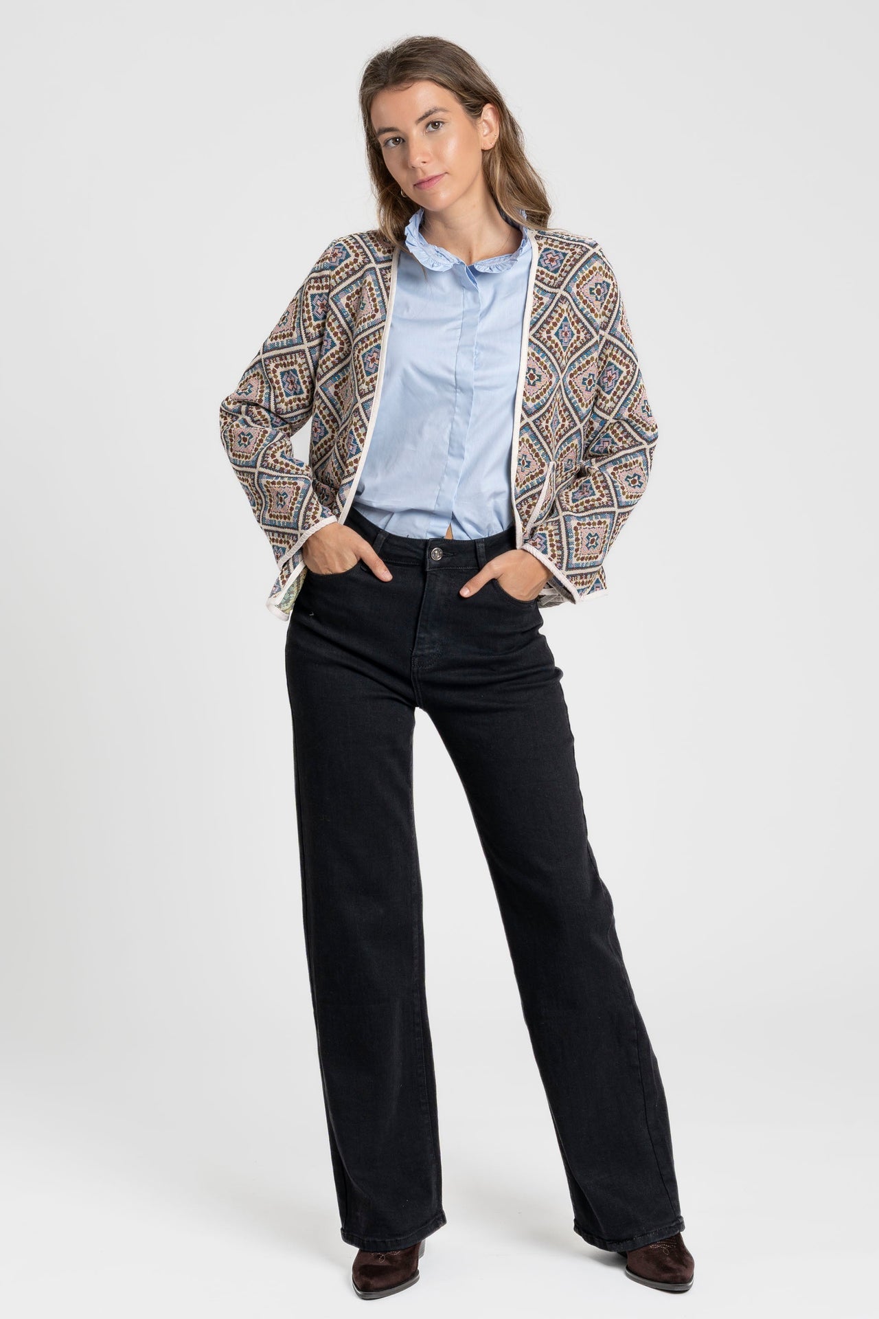 Chaqueta estampada boho