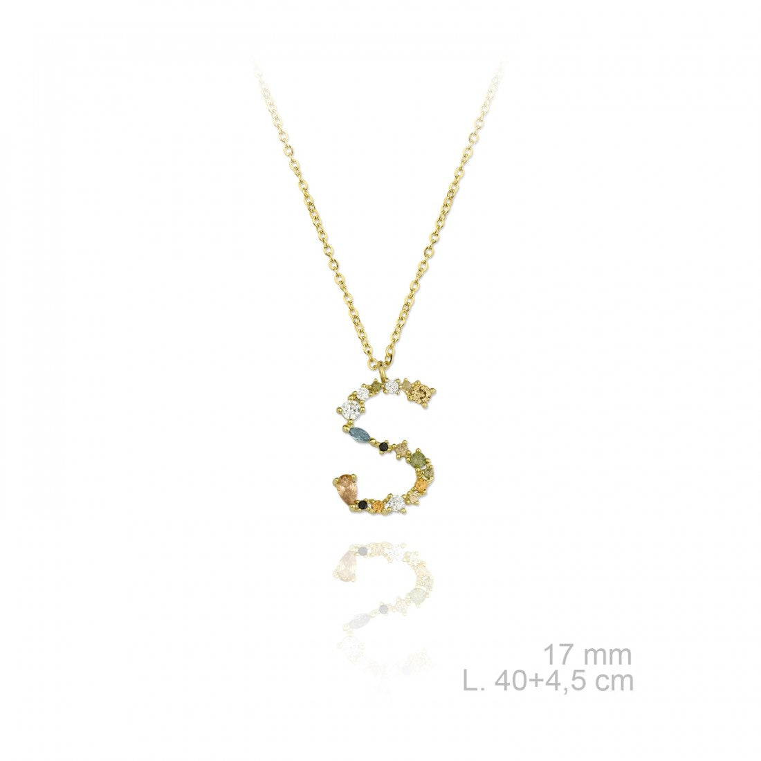 Collar inicial grande colores