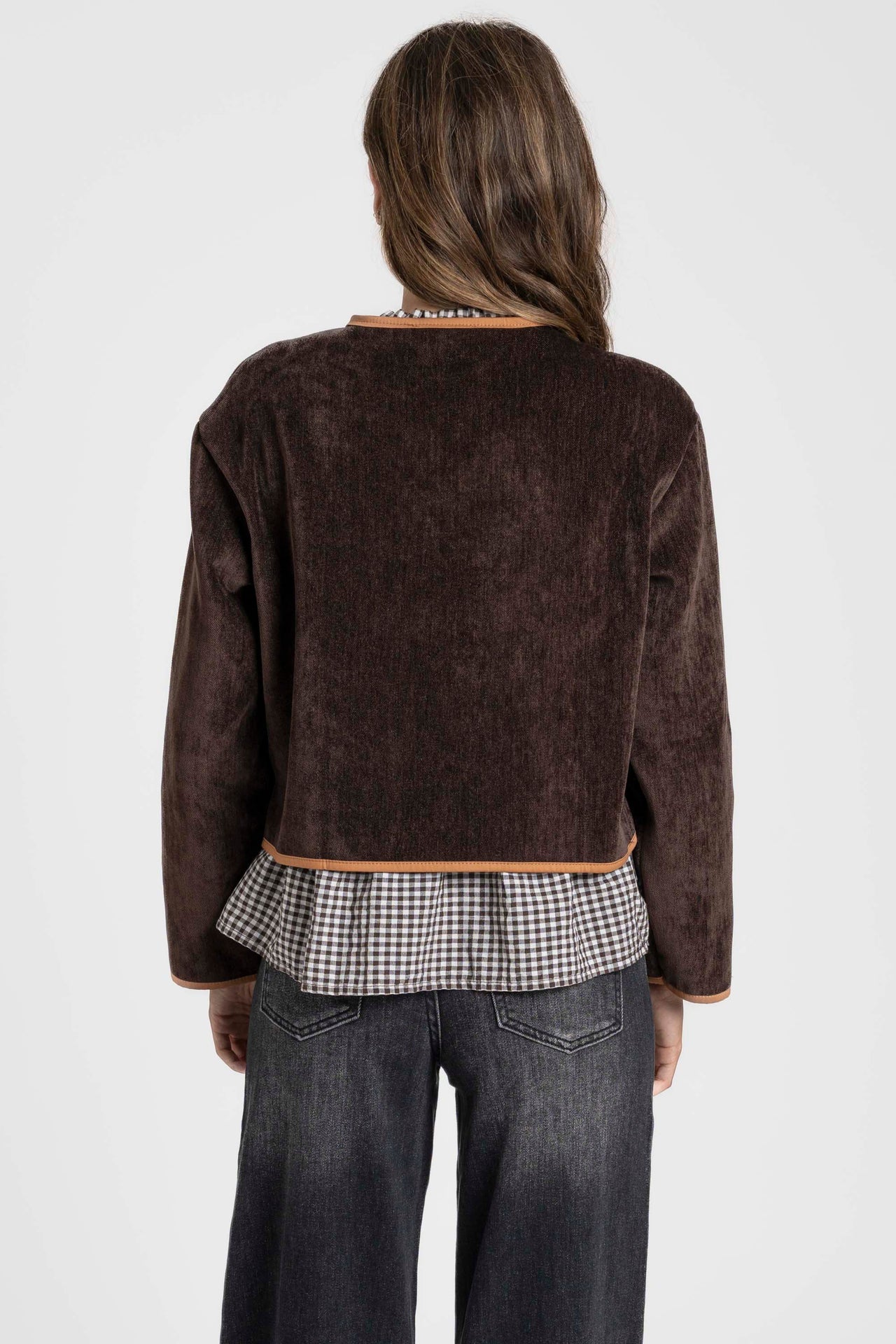 Chaqueta de pana marrón