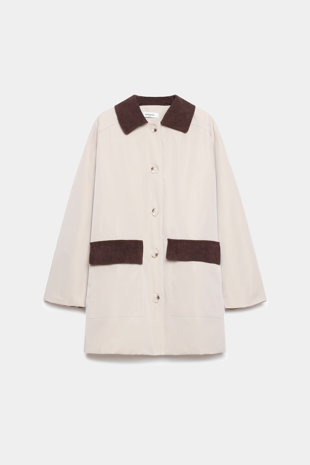 Chaqueta bicolor beige