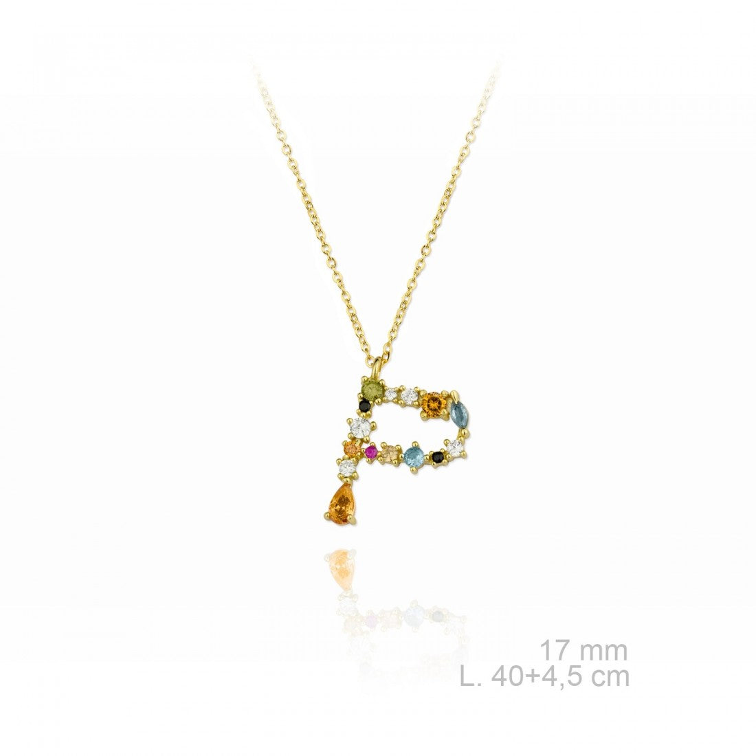 Collar inicial grande colores