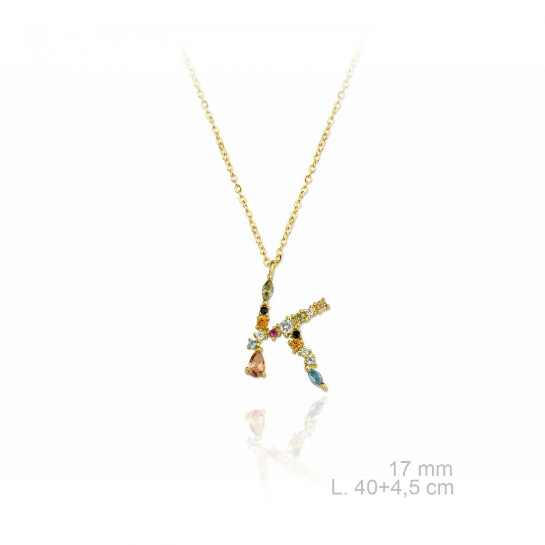 Collar inicial grande colores