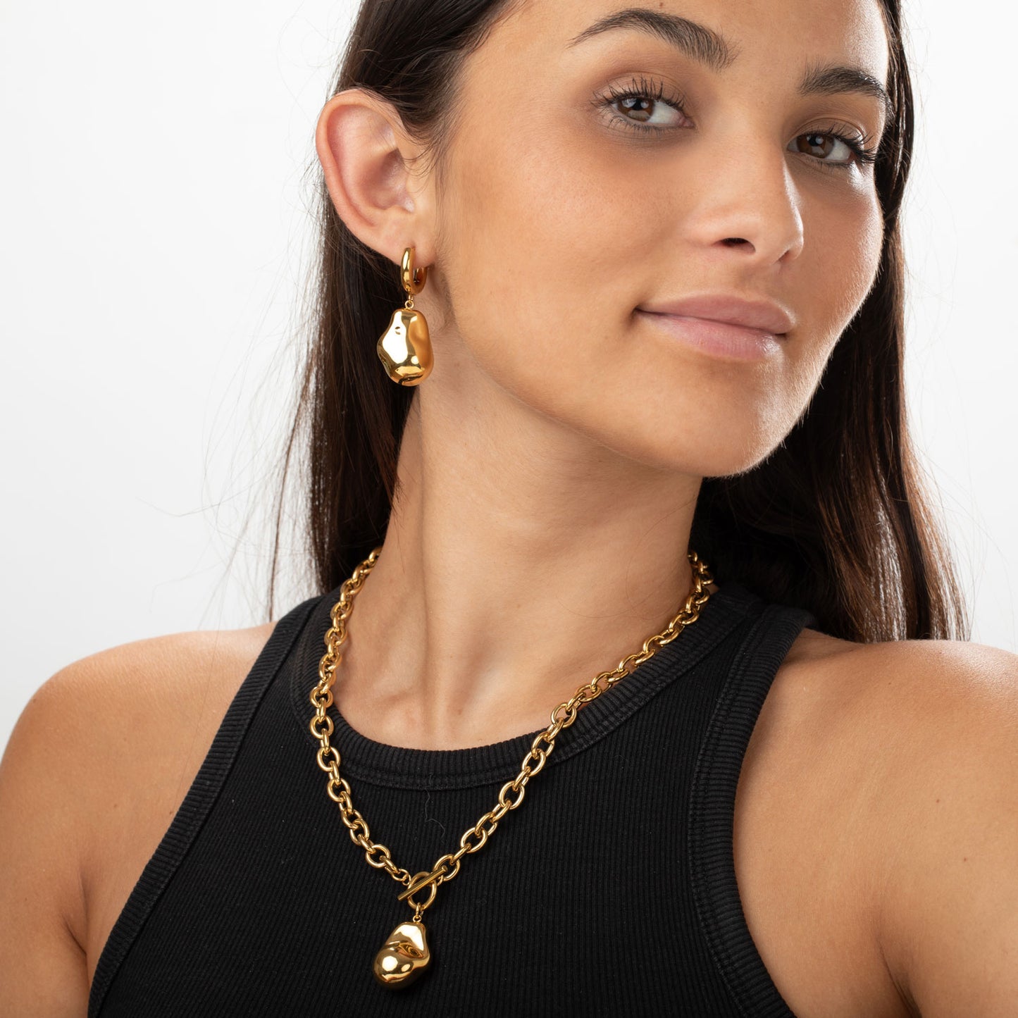 Pendientes acero Abba