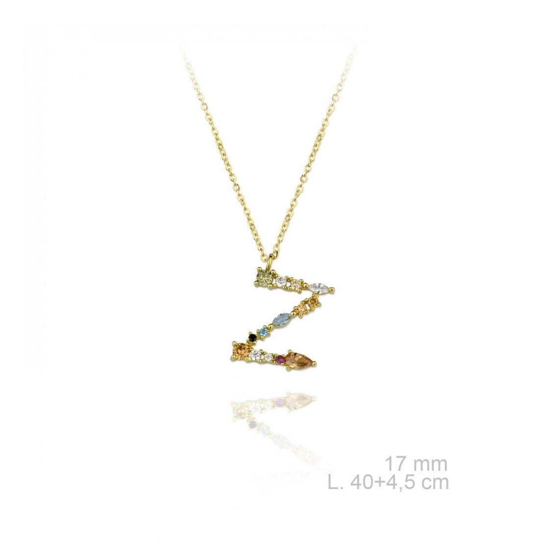 Collar inicial grande colores