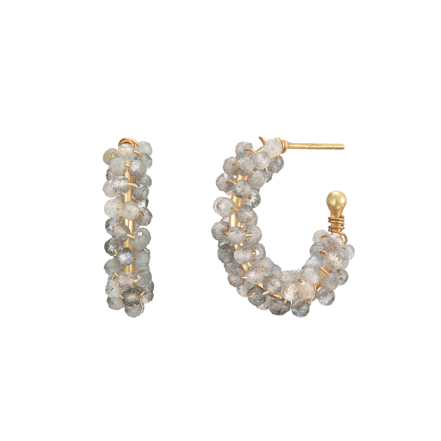 Pendientes aro minerales (elige color)
