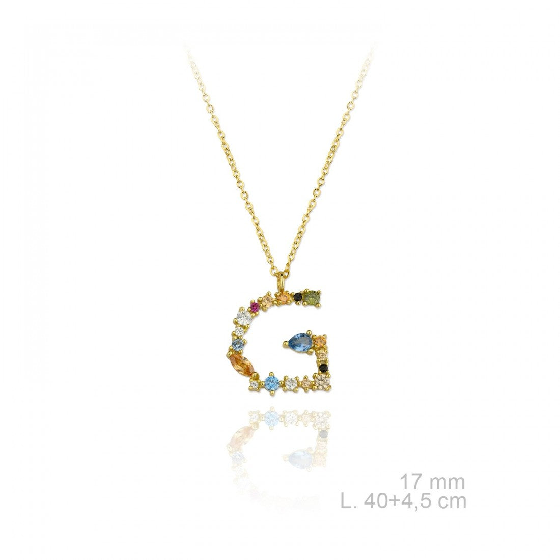 Collar inicial grande colores