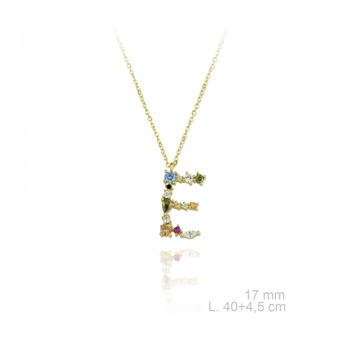 Collar inicial grande colores