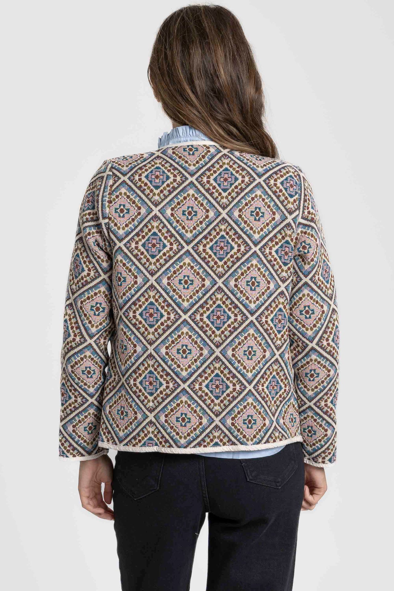 Chaqueta estampada boho
