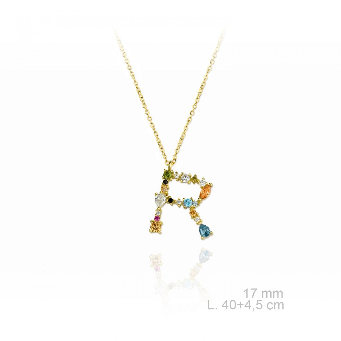 Collar inicial grande colores