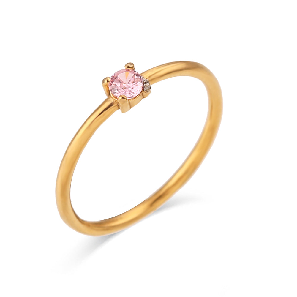 Anillo circonita mes nacimiento (elige color)
