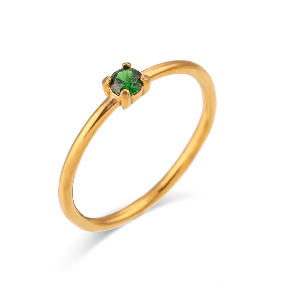 Anillo circonita mes nacimiento (elige color)