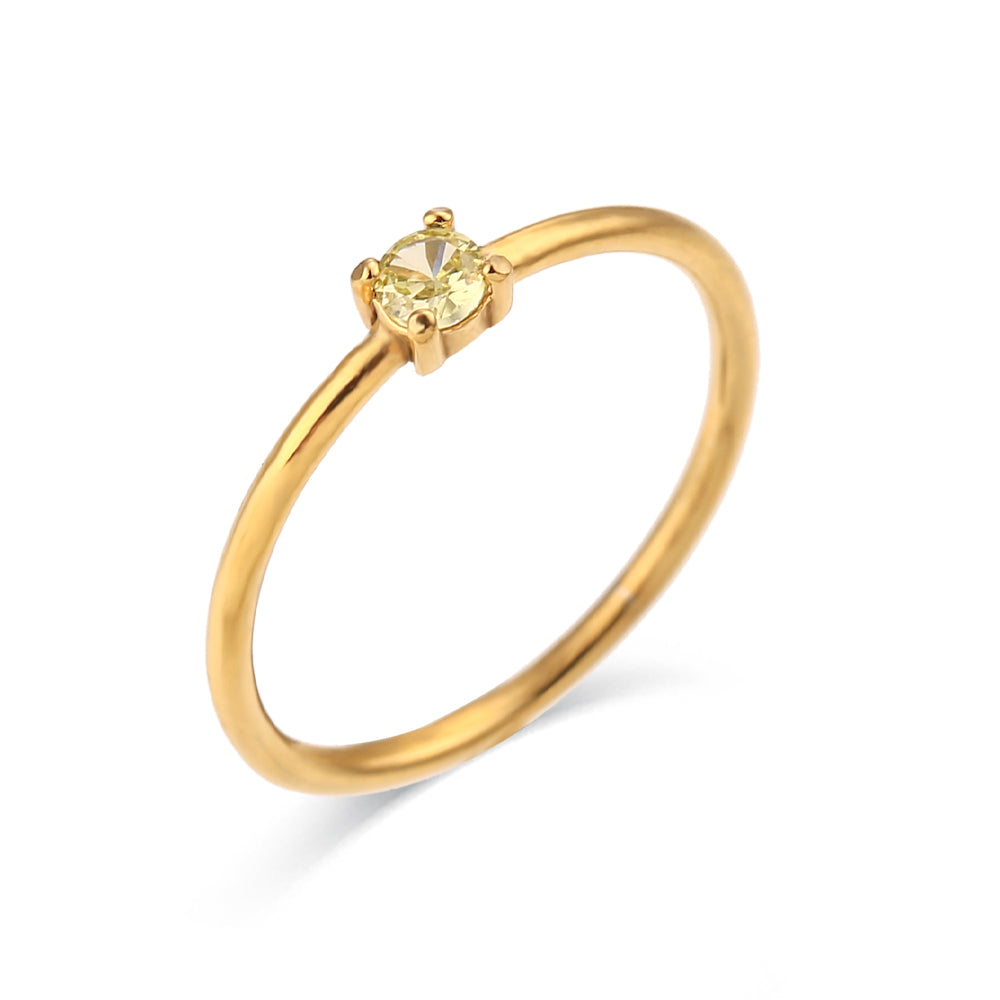 Anillo circonita mes nacimiento (elige color)